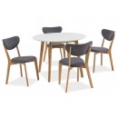 Стол обеденный SIGNAL MOSSO II белый/дуб 100